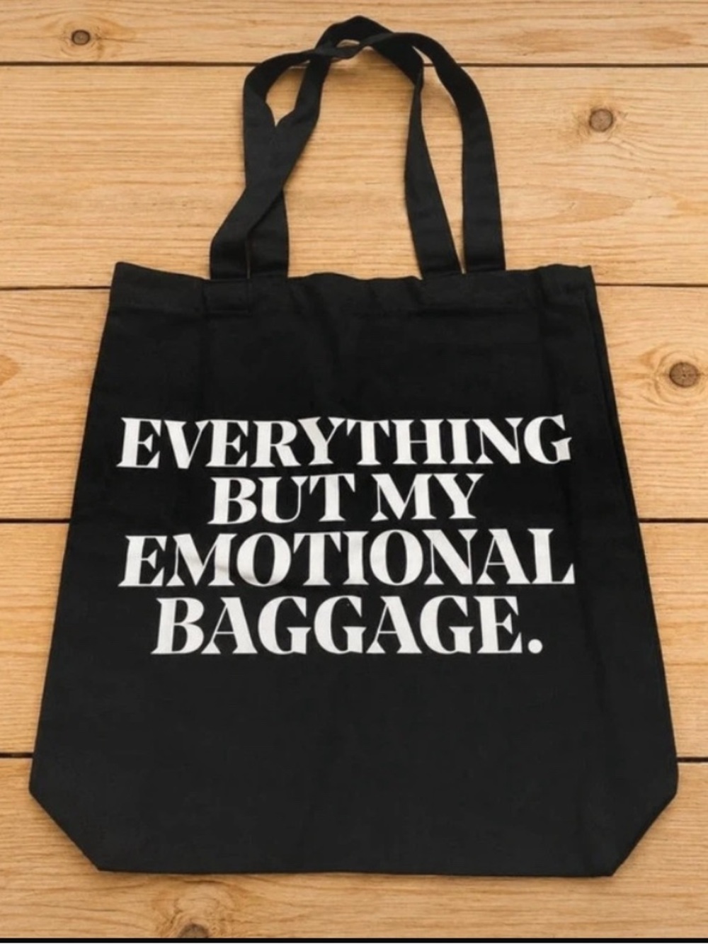 IL MAKIAGE Black Tote with White Text Slogan